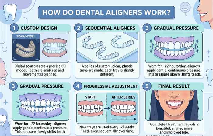 how do dental aligners work