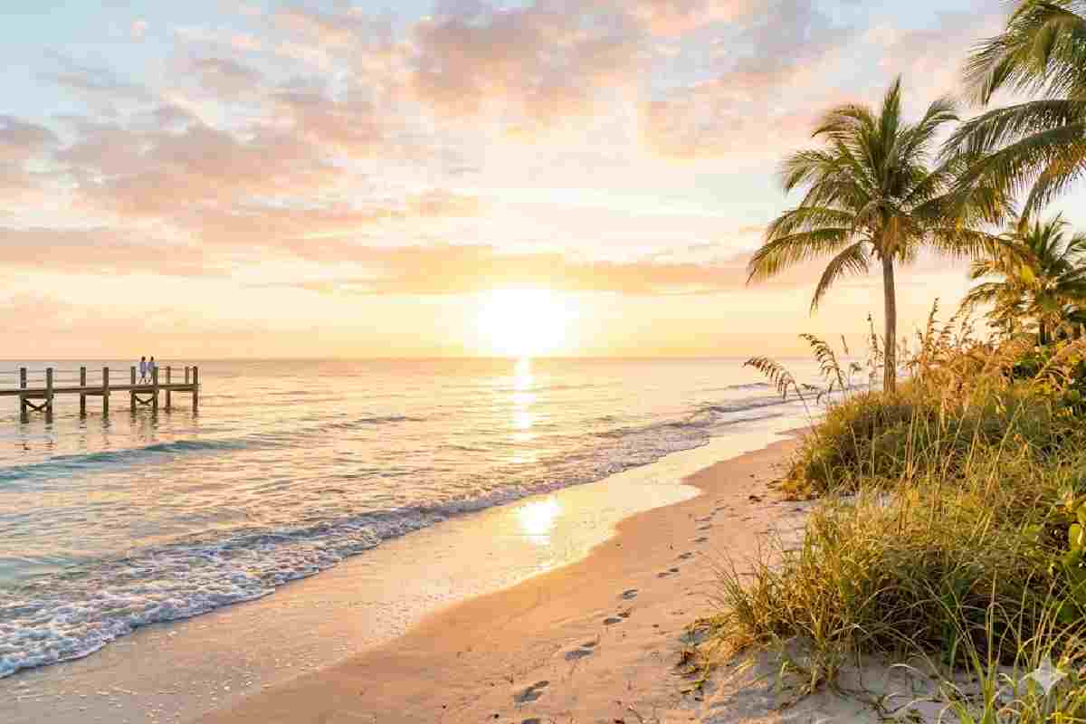 beach sunrise good morning images with nature