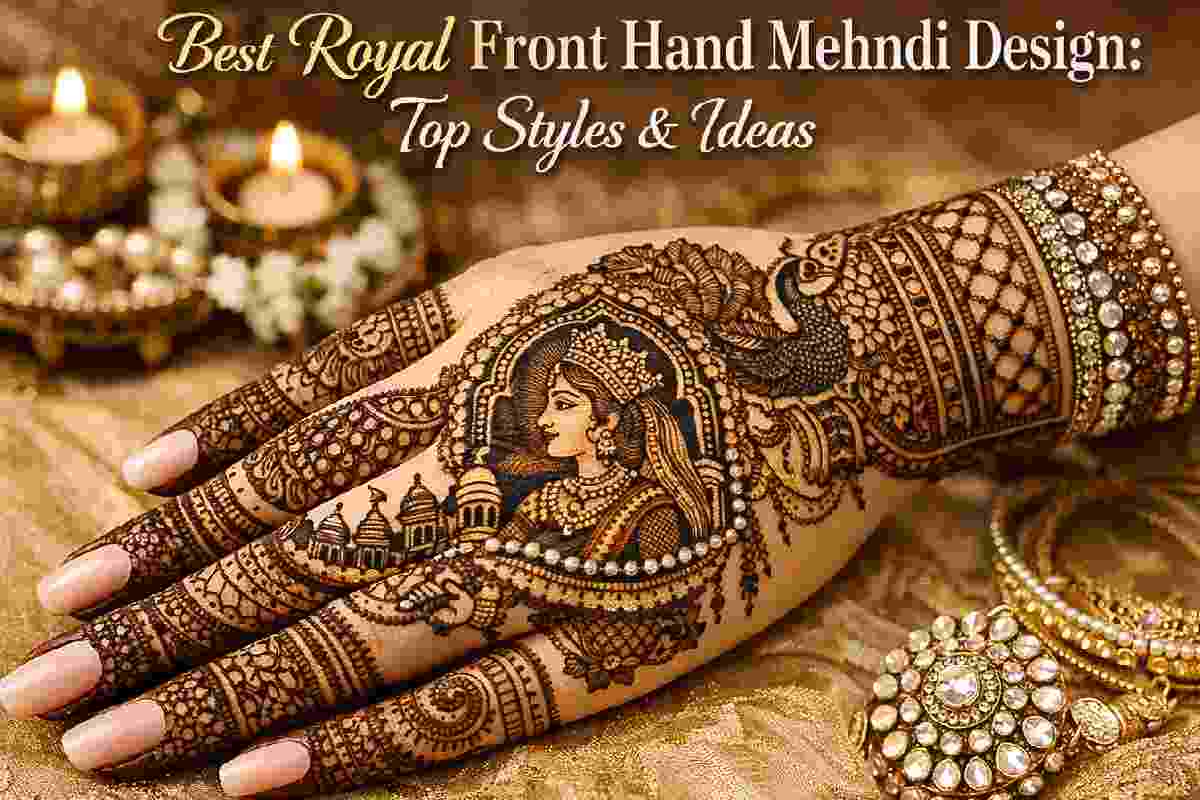 best royal front hand mehndi design