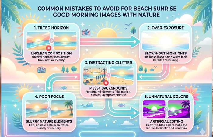 common mistakes to avoid for beach sunrise good morning images