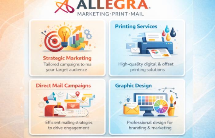 Features of allegra marketing print mail
