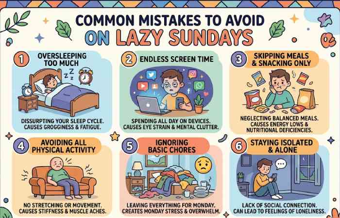 common mistakes to avoid on lazy sundays
