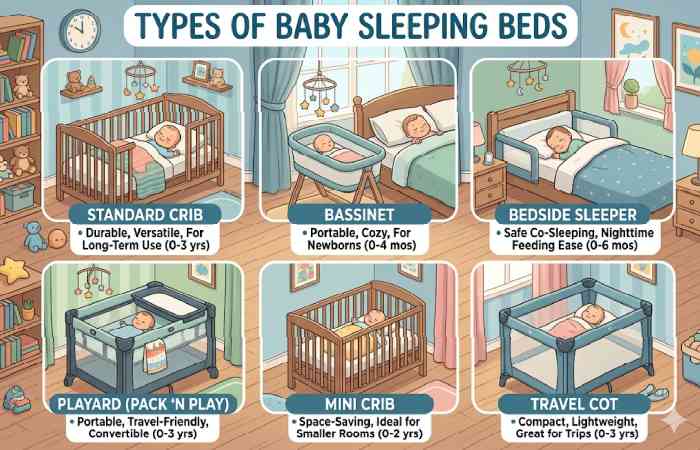 types of baby sleeping beds