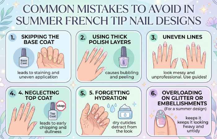 common mistakes to avoid in summer french tip designs