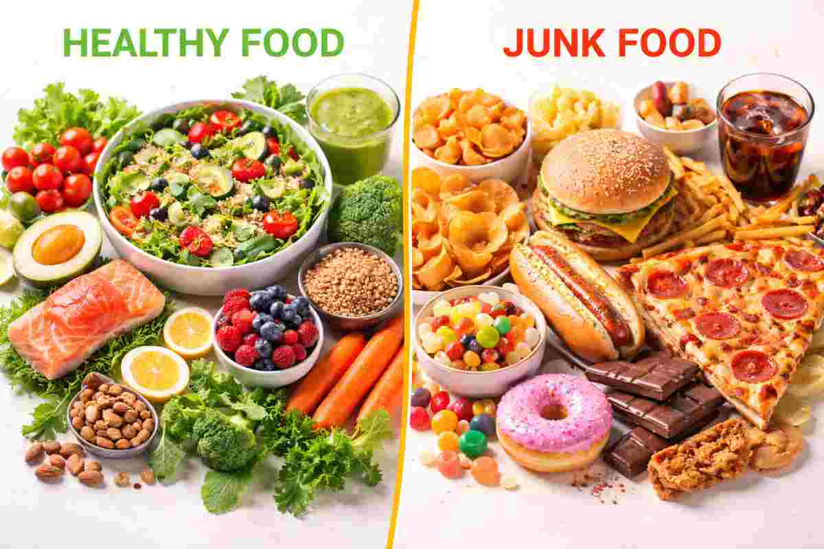 healthy food vs junk food