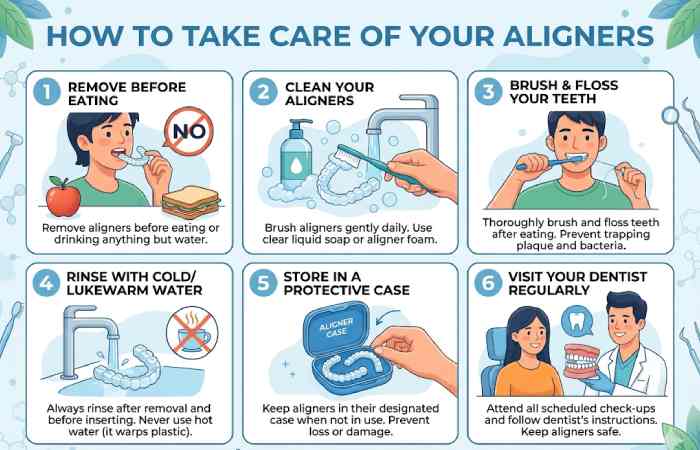 how to take care of your aligners