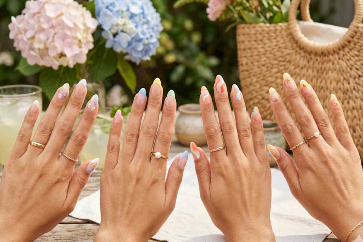 summer french tip nail designs