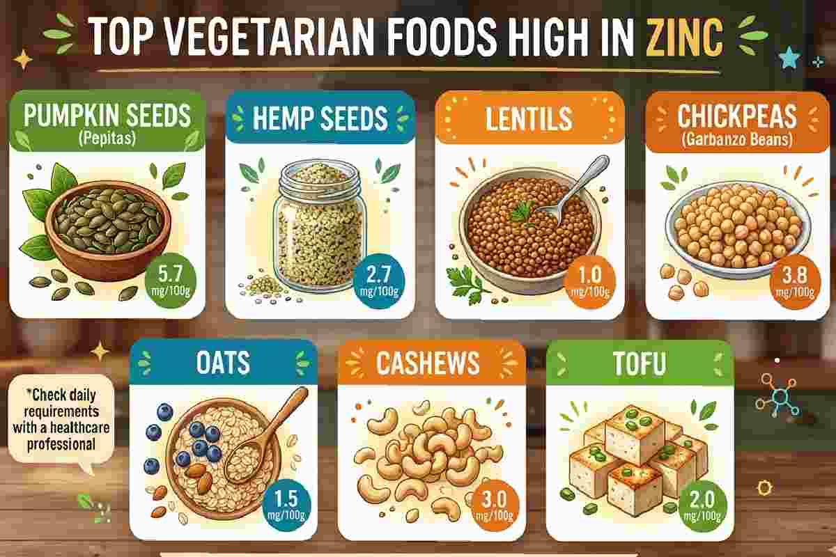 zinc rich foods vegetarian