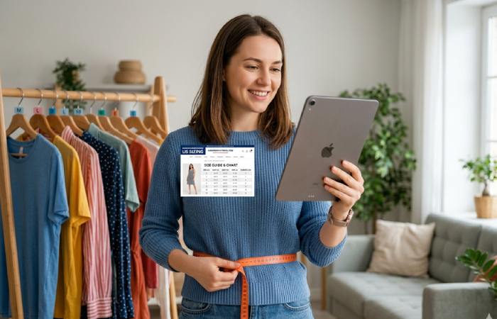 sizing in us online stores